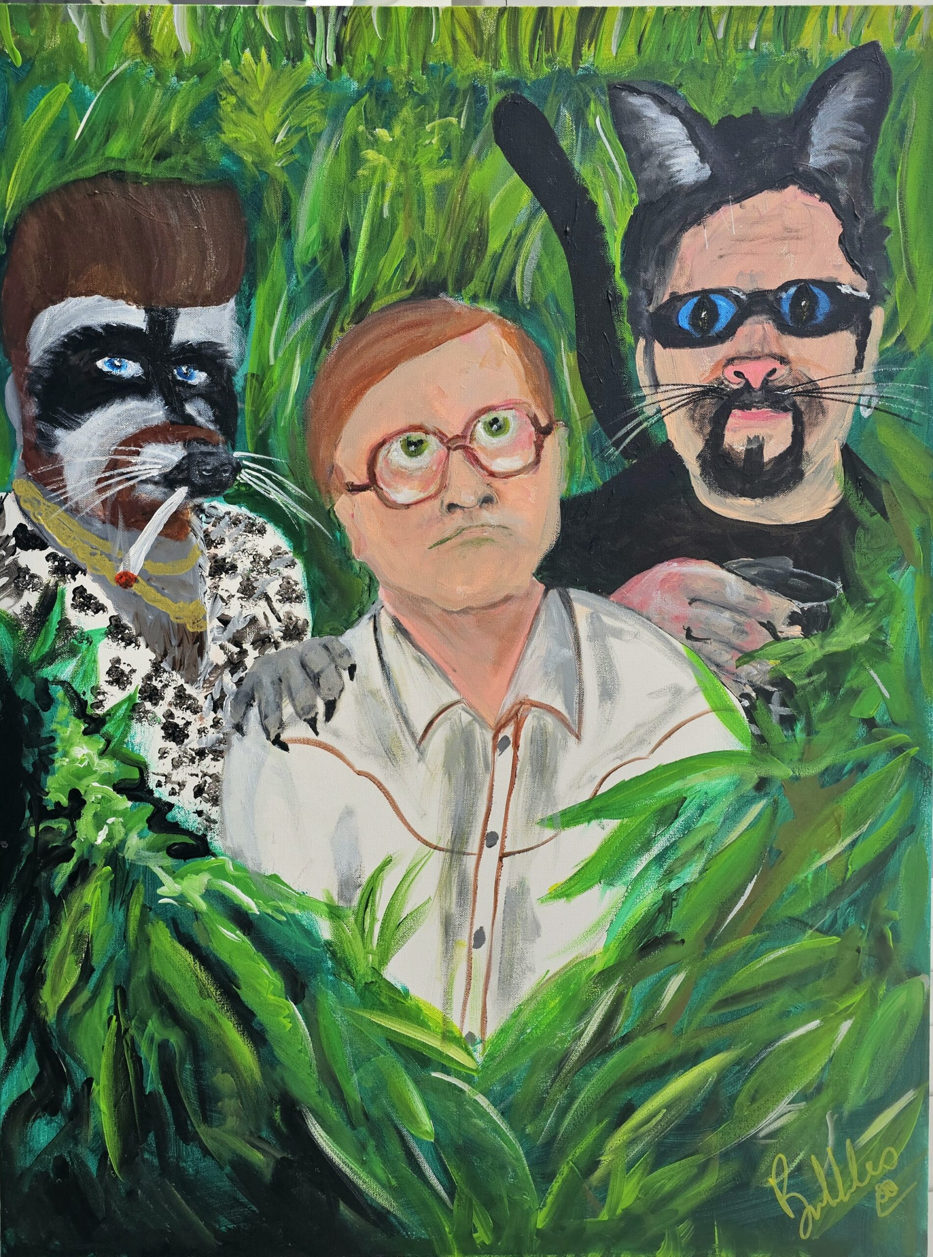 Ricky Raykin, Bubbles and Catrick Swayze 36 x 24 Print 1 Ricky Raykin, Bubbles and Catrick Swayze 36 x 24 Print
