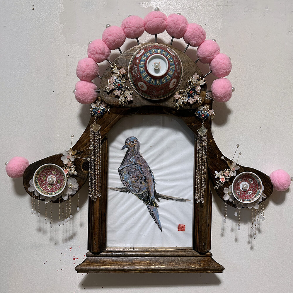 Morning Dove Dressed as Chinese Opera